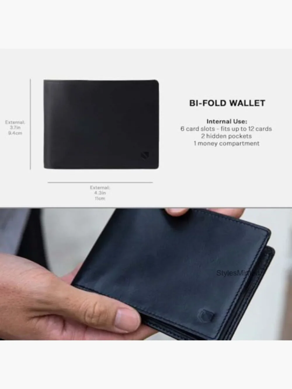 RFID & NFC Blocking Bi-Fold Wallet Secure ID Theft Protection